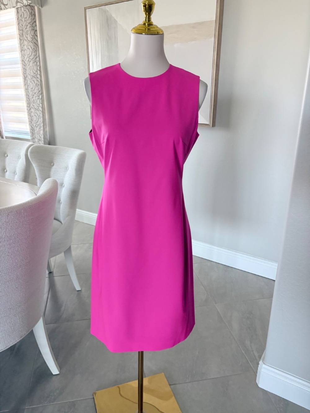 NWT Theory Fitted Carnation Traceable Wool Dress